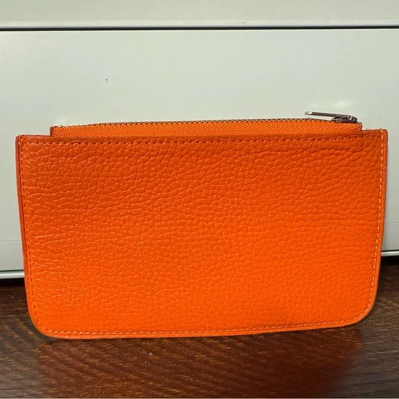 Hermes Orange Leather Wallet - Picture 3 of 10